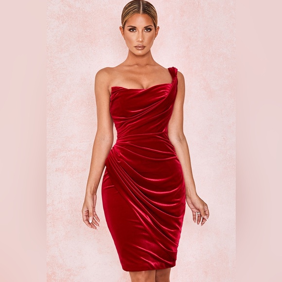 House of CB Dresses & Skirts - Housel of CB London Red Velvet mini body con dress size xs